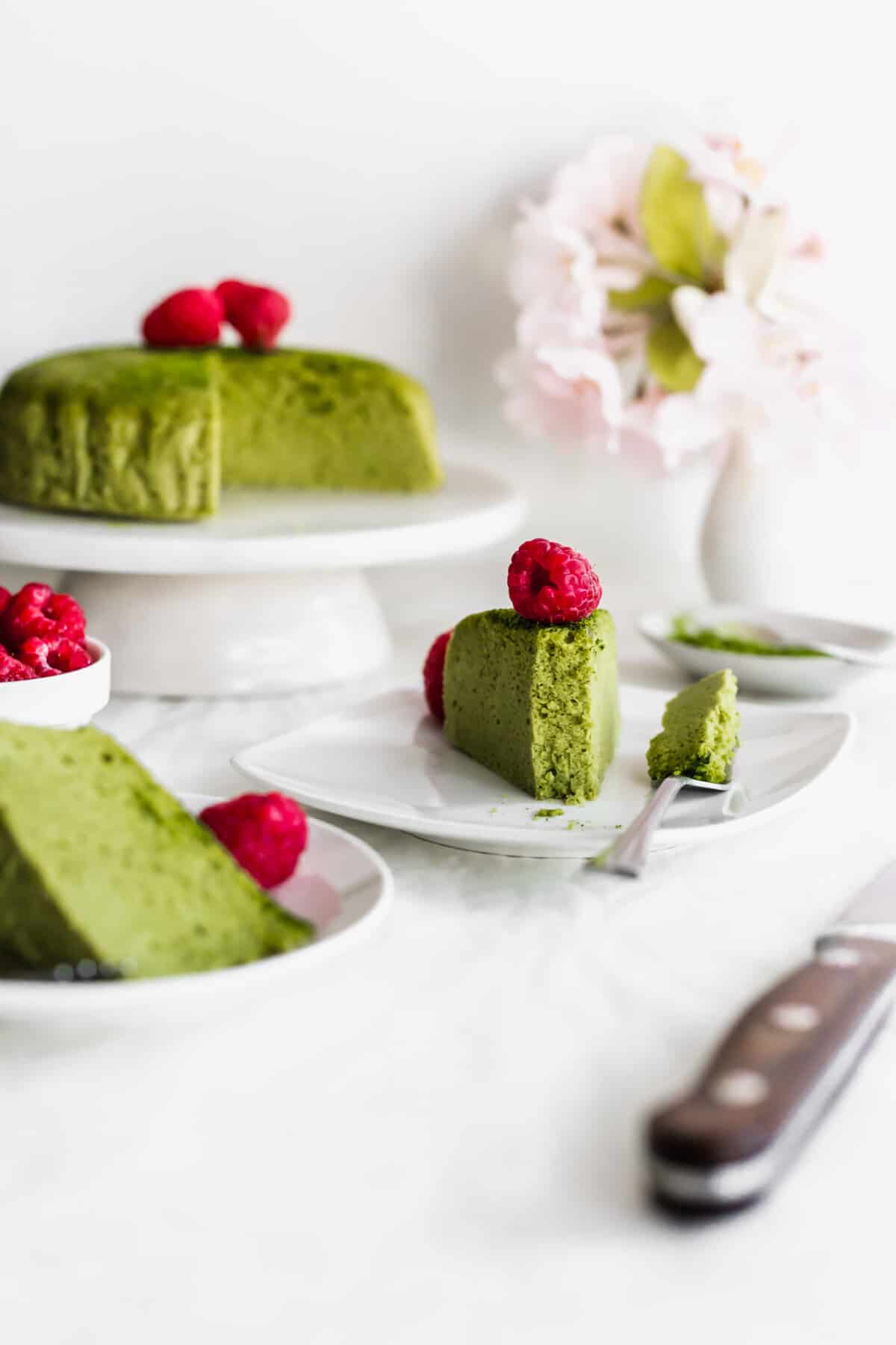 COTTON CAKE Matcha e Ciliegie