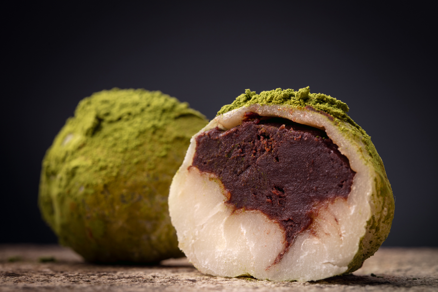 2x Pasticcino di riso MOCHI gusto tè matcha e cioccolato