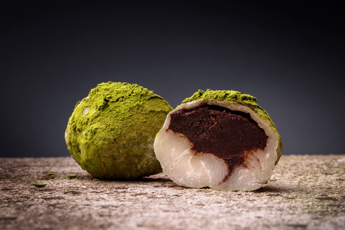 2x Pasticcino di riso MOCHI gusto tè matcha e cioccolato