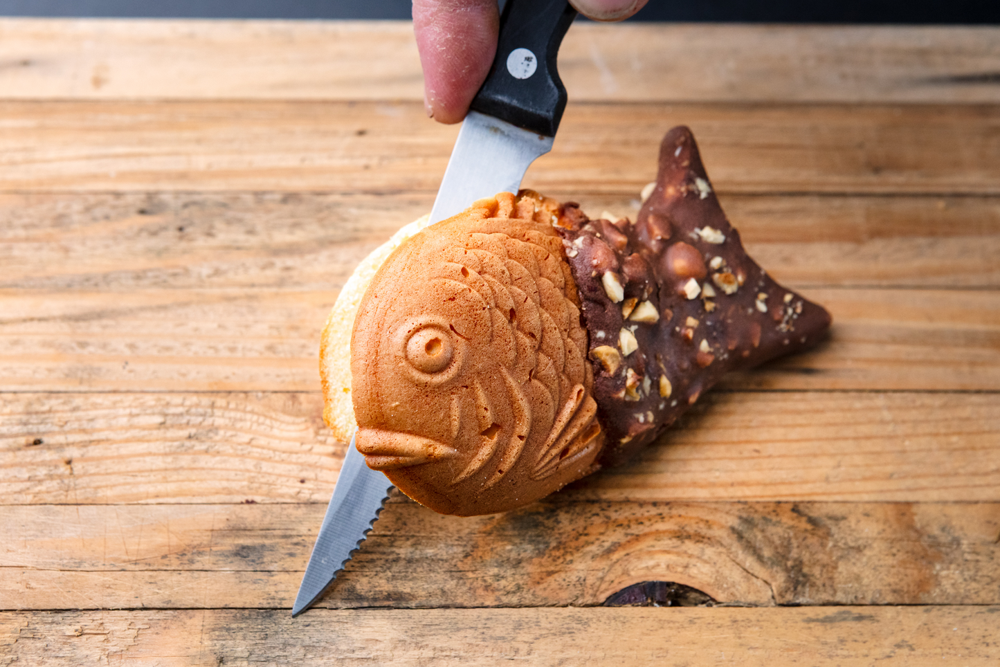Waffle TAIYAKI gusto crema alla nocciola Piemonte IGP e cioccolato