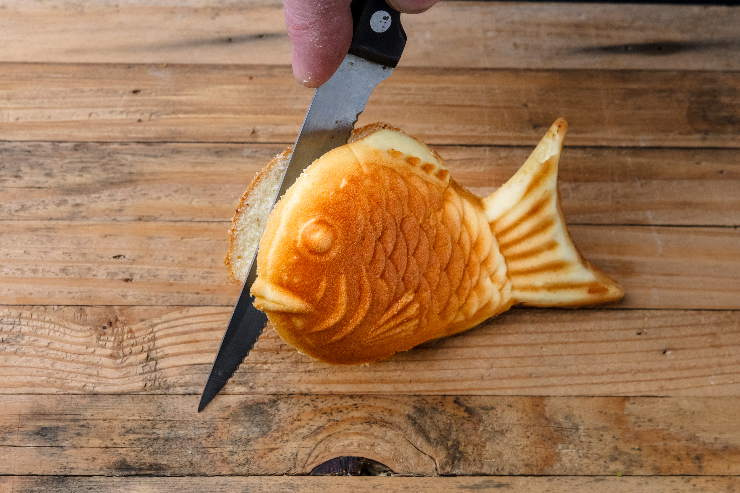 Waffle TAIYAKI gusto classico con marmellata di fagioli Azuki fatta in casa