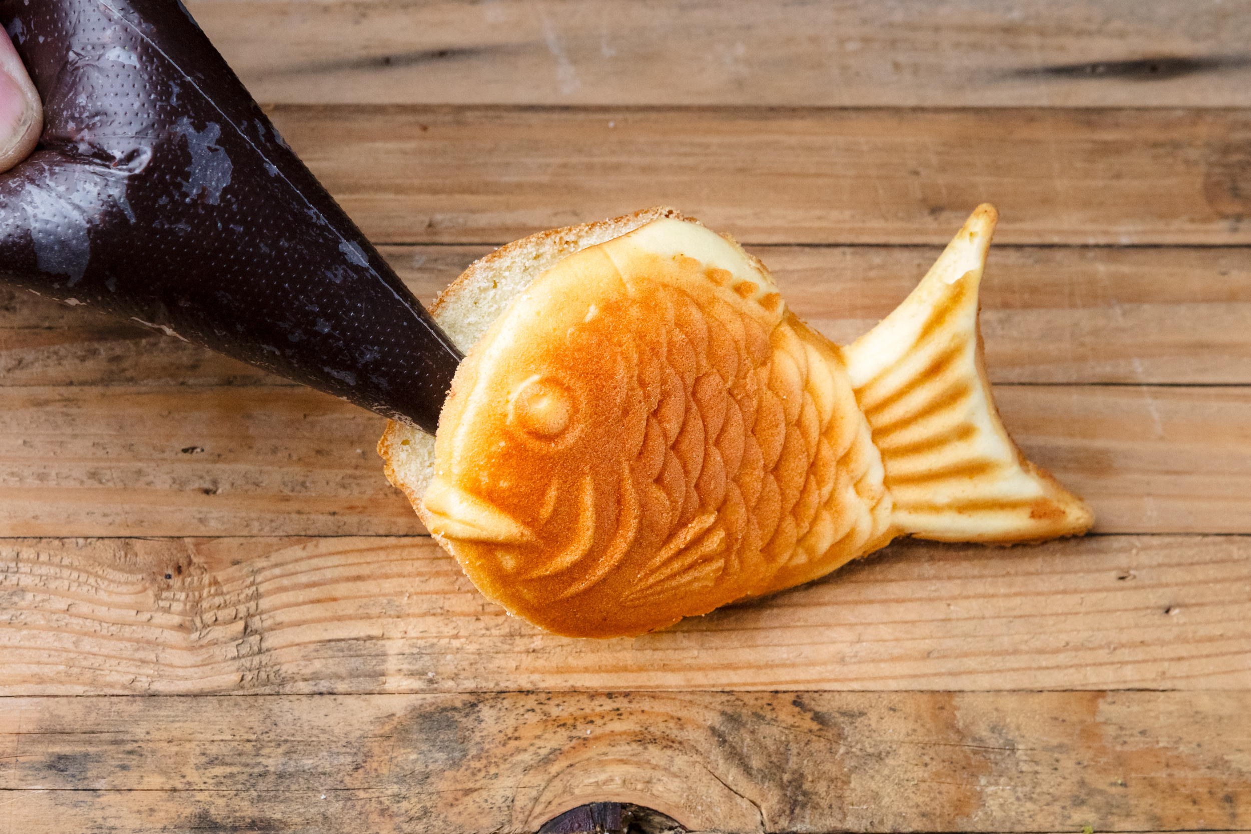 Waffle TAIYAKI gusto classico con marmellata di fagioli Azuki fatta in casa