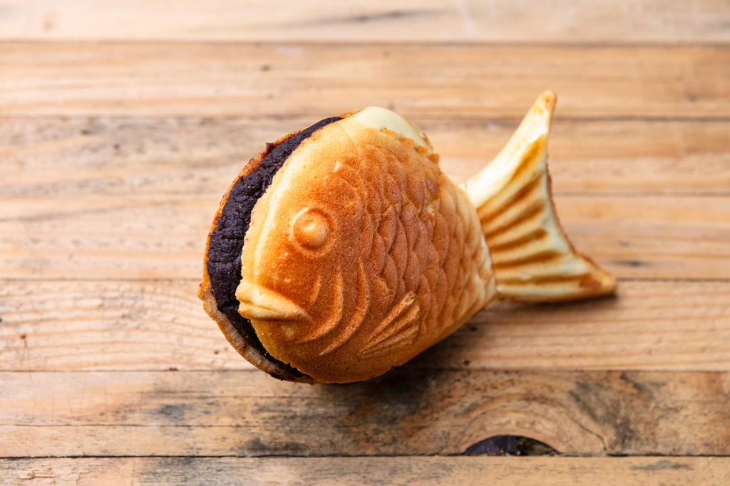 Waffle TAIYAKI gusto classico con marmellata di fagioli Azuki fatta in casa